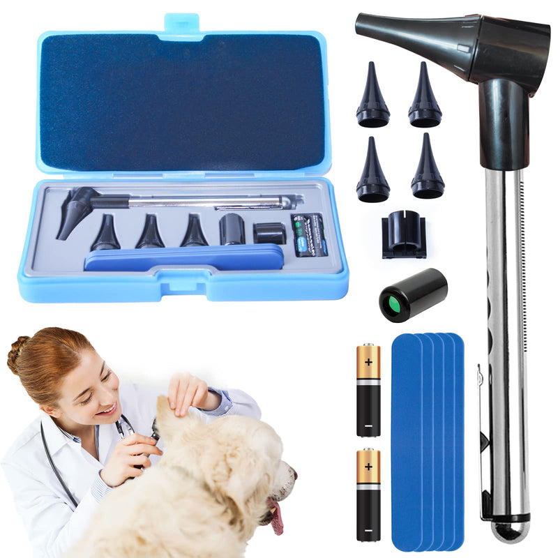 Veterinary Otoscope Kit,LED Vet Pet Cat Dog Ear Inspection, with 3X Magnifying Glass and penlight, Checking Pets Ears Eye Oral Cavity,Apply to Pets of All Ages Dogs Cats Rabbit - PawsPlanet Australia