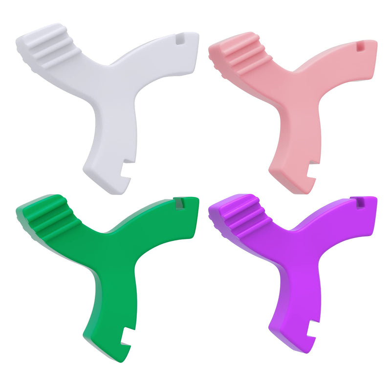 [Australia] - Chewies for Invisalign Aligner, DLENP 4 PCS Y-Shaped Chewies for Aligner Trays Seater Orthodontic Munchies for Invisalign (Unflavored,Strawberry, Mint, Grape) White, green, purple, pink 