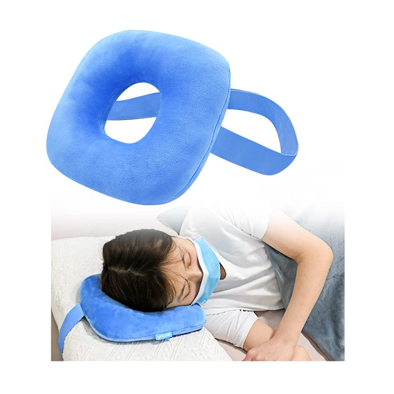 Piercing Pillow Ear Pillows for Side Sleepers with Hole CNH Donut Protector Pillow Ear Pressure Sores Pain Aches Relief Medical Ear Guard Care Cushion Blue With a Strap