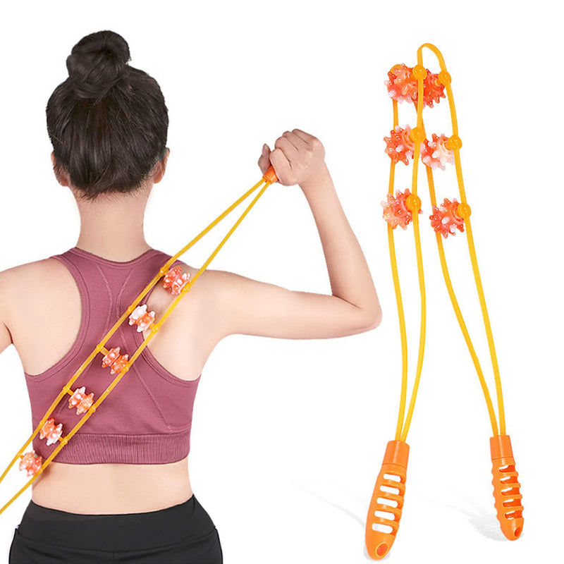 [Australia] - ZJchao Back Massage Roller Rope, Portable Handheld Maderoterapia Cellulite Massage Roller Rope Massage Strap for Back, Neck, Shoulders, Legs 