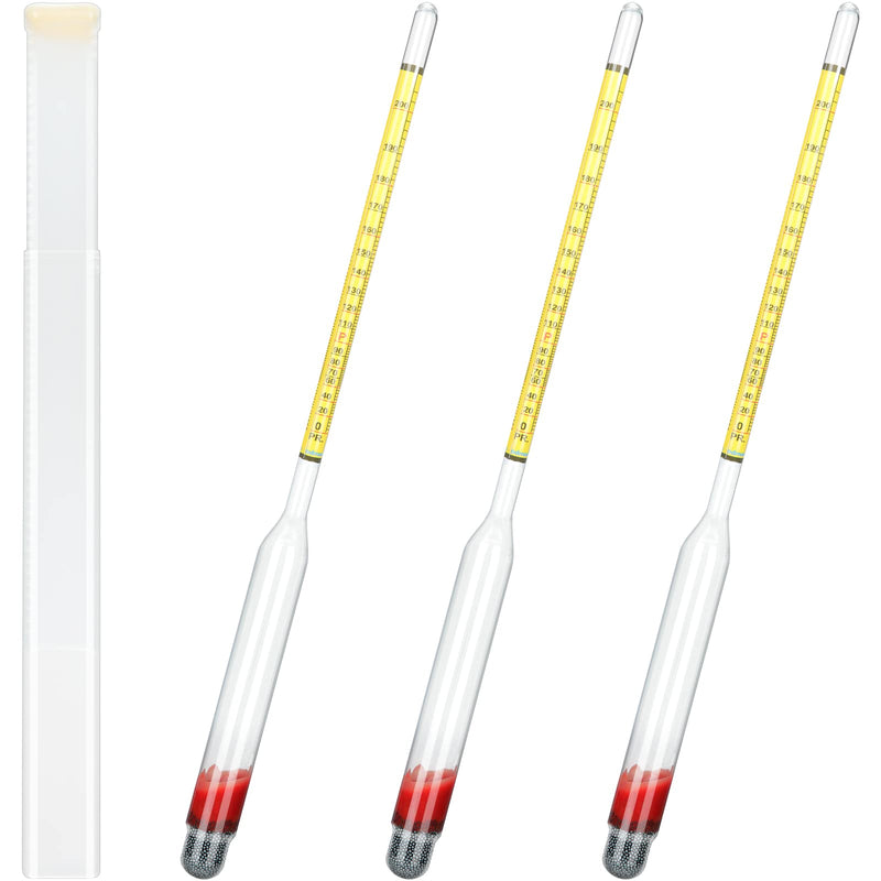 Weewooday 3 Pieces Hydrometer Alcohol High Accurate 0-200 Proof & Tralle Moonshine Alcoholmeter Proof Tester for Liquor Distilling