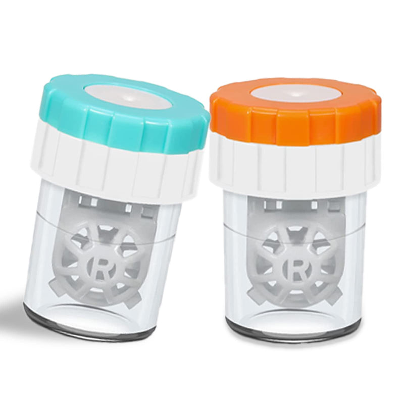 [Australia] - 2 PCS Contacts Case Cleaner Machines, Daily Vision Care Manually Contact Lens Washer Cleaner Plastic color 