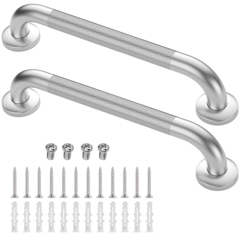 [Australia] - 2 Pack 16 Inch Grab Bars for Bathtubs and Showers, Anti Slip Shower Grab Bars Stainless Steel Shower Handle Toilet Handicap Elderly Senior Assist Bathroom Saft Handle 