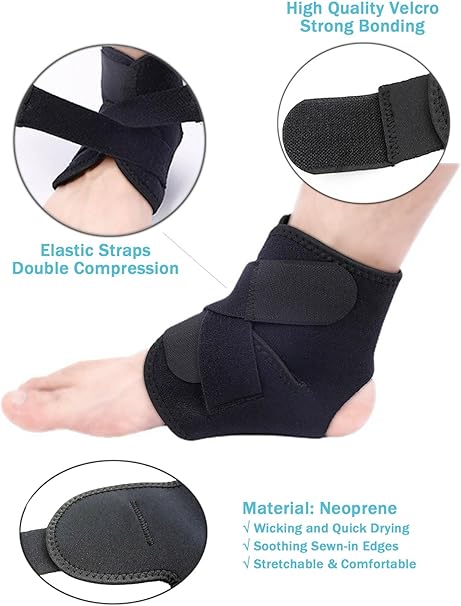 [Australia] - JINGBA Ankle Brace for Men & Women, Adjustable Athletics Achillies Tendon Ankle Wrap,One Size Fits All.For Ankle Sleeve for Plantar Fasciitis, Achille 
