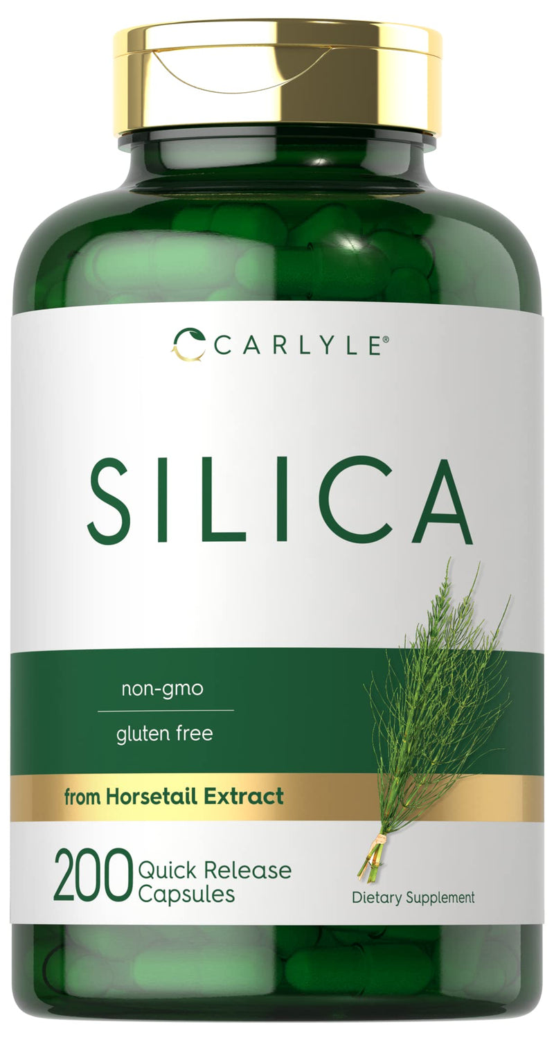 [Australia] - Carlyle Silica Supplement Capsules | 200 Count | from Horsetail Extract | Non-GMO & Gluten Free 