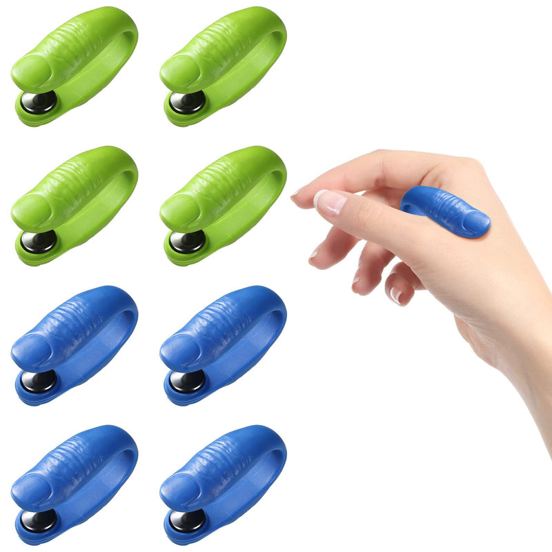 [Australia] - 8 Pcs Migraine Relief Clip Acupressure Hand Pressure Point Clip Headache Pressure Point Tool for Relaxation(Green, Blue) 