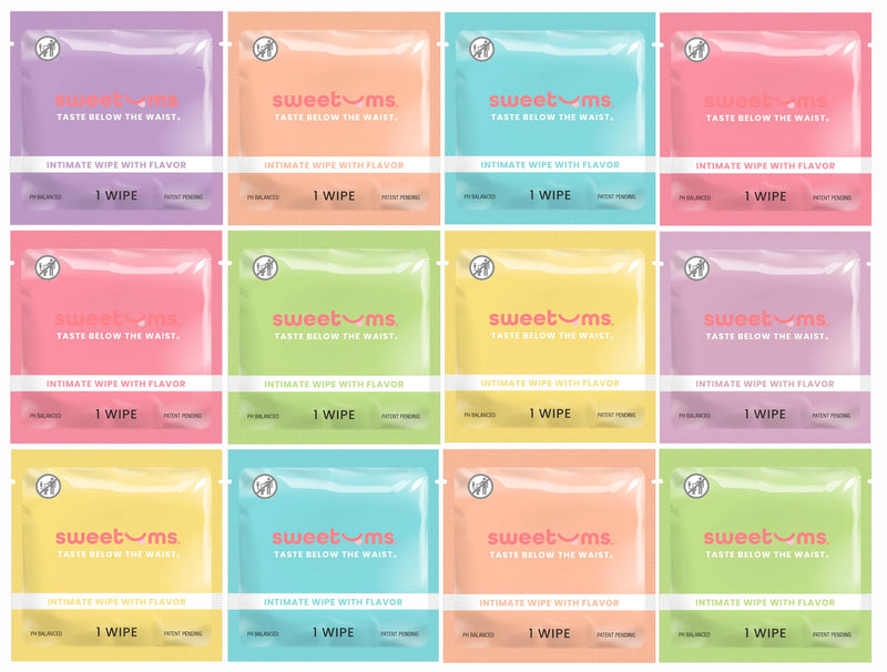 [Australia] - Sample Size Feminine Wipes For Women, pH Balanced Biodegradable Flavored Intimate Wipes - Pack of 21 