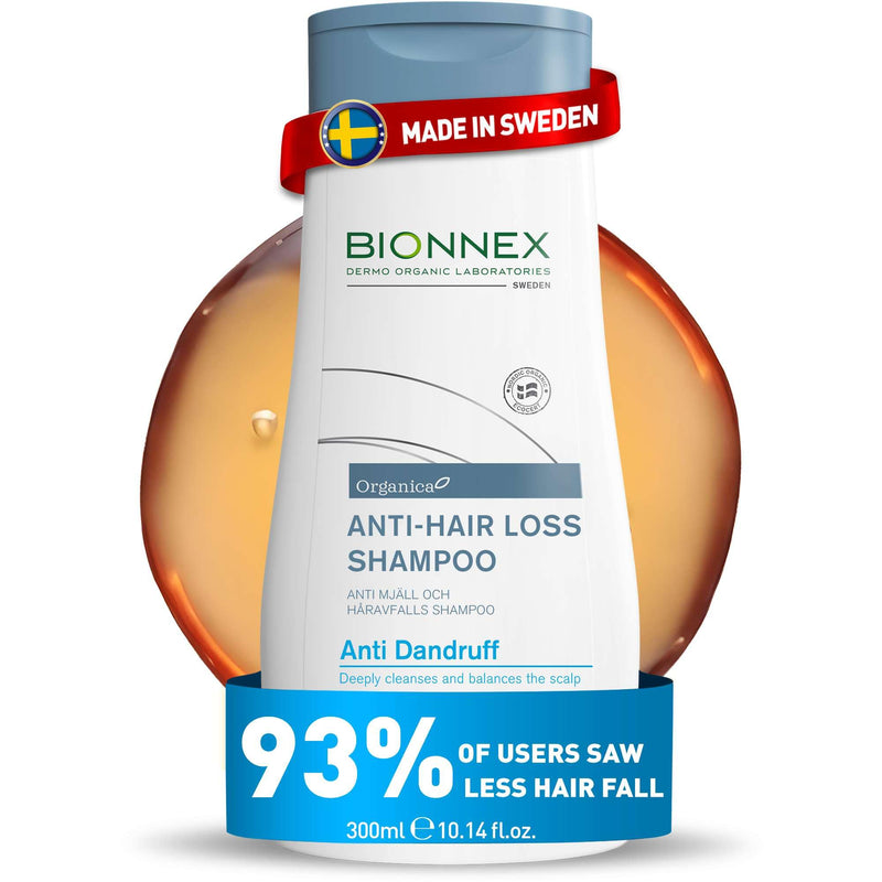 Anti-Hair Loss Shampoo for Dundruff Hair, 10.14 fl.oz. Dermatologically and Clinically Tested, Restores Hair Vitality, Boost Hair Growth with BioTrust Technology Made in Sweden by Bionnex 10.14 Fl Oz (Pack of 1) Shampoo (Anti Dandruff)