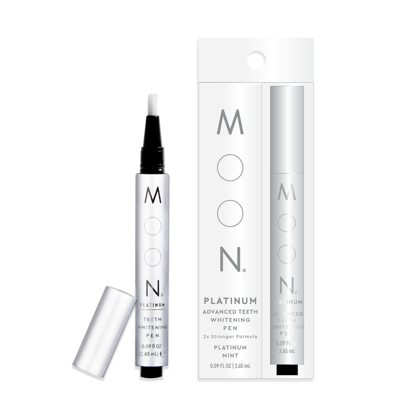 [Australia] - MOON Teeth Whitening Pen - Gentle on Sensitive Teeth, Whitens with Antioxidants & Essential Oils - Vegan Whitening Gel in an Easy Applicator - Platinum Mint 