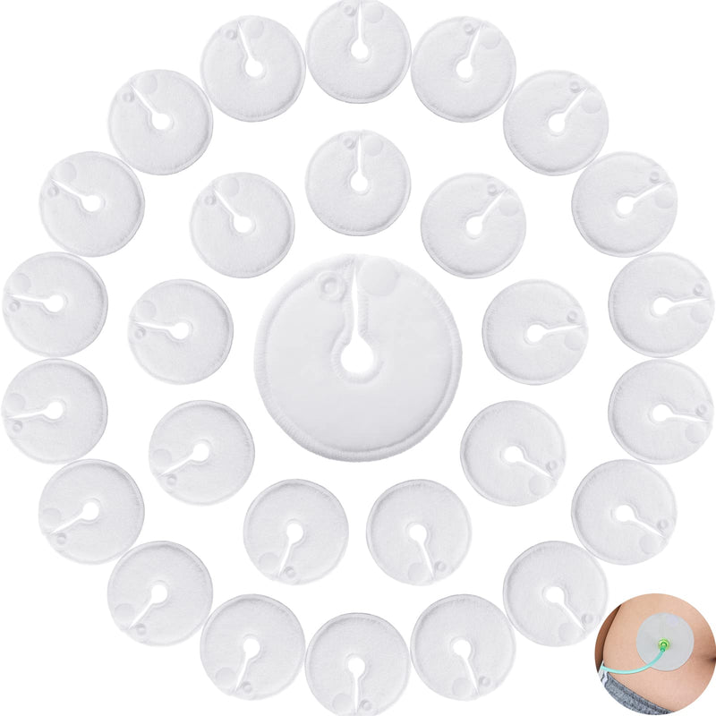 [Australia] - 28 Packs G Tube Pads Holder Abdominal G Tube Button Pads Soft G Tube Covers Absorbent G Tube Pads Feeding Tube Accessories Peg Tube Supplies Feeding Tube Pads Cotton Pads for Nursing Care(White) White 