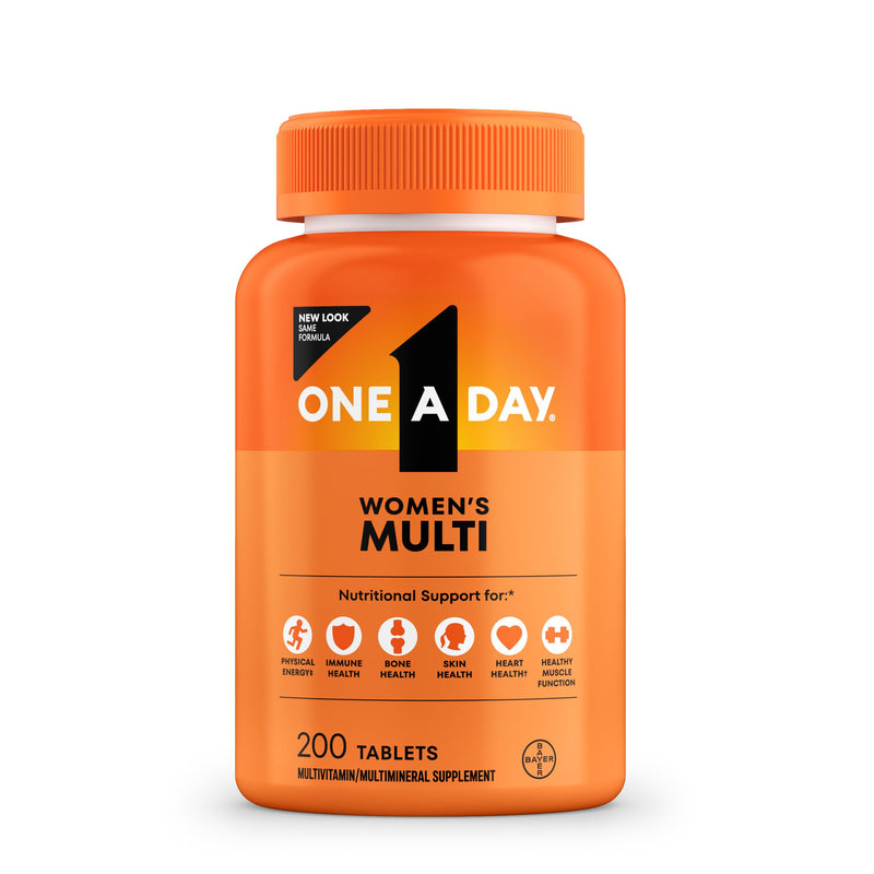 One A Day Multivitamin for Women- Daily Vitamins for Woman with Biotin, Calcium, Folic Acid, Iron & Zinc, Complete Women’s Vitamins, 200 Ct (Packaging May Vary) Women's 200ct