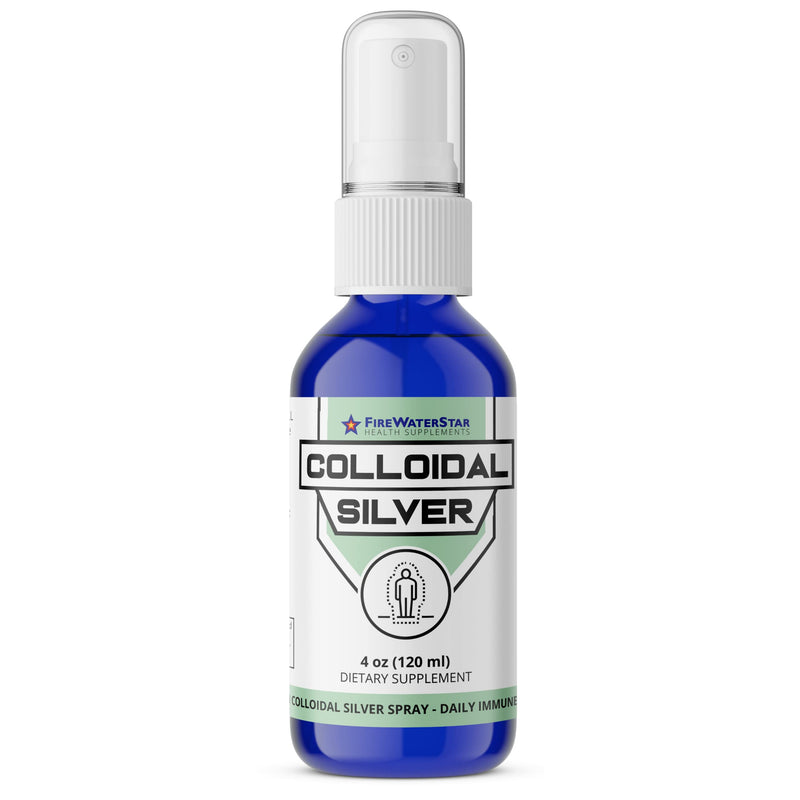 [Australia] - FWS Colloidal Silver Spray - 4 oz - Clear Silver - 50 ppm - 99.99% Pure Silver - Daily Immune Support 