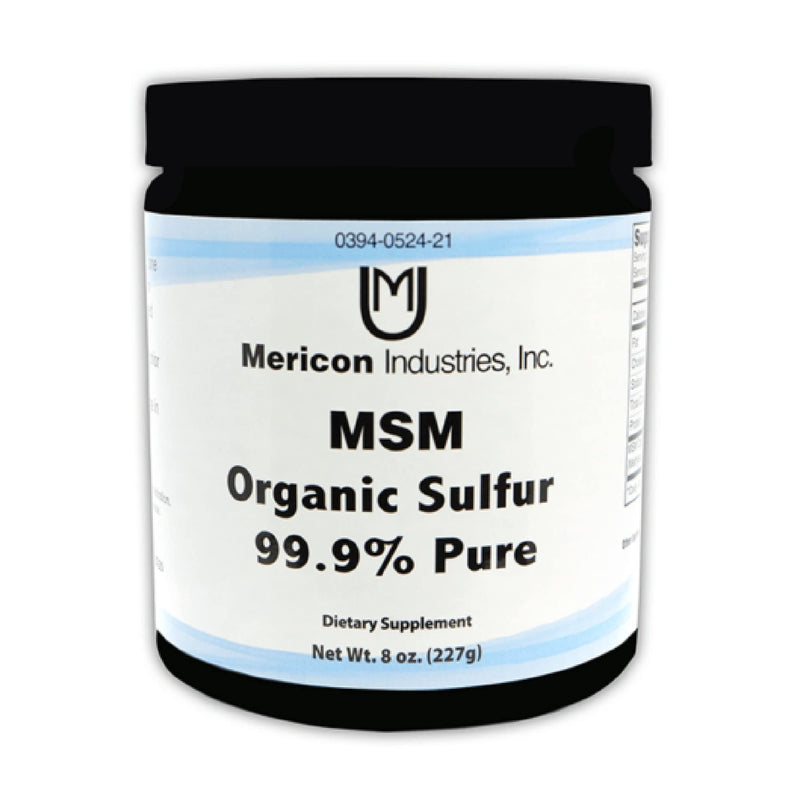 [Australia] - Mericon Industries MSM Organic Sulfur Powder | MSM Supplement for Inflammation, Hair Growth, Healthy Skin, & Increased Energy | Non-GMO, Vegan, Gluten Free, Soy Free (8oz) 