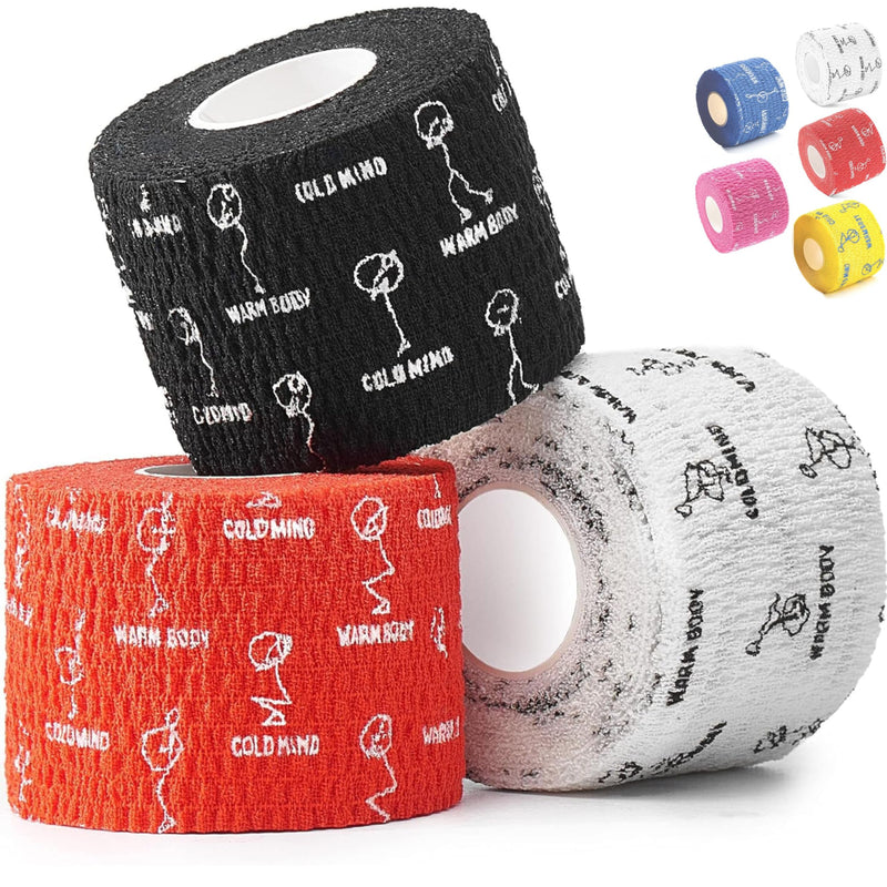 [Australia] - WARM BODY COLD MIND 1.85" Weightlifting Thumb Tape - Hook Grip Tape for Powerlifting, Cross Training, Gym Tape, Workout, Weight Lifting Tape, Athletic Finger Wrap (Mix V1 3 Rolls) 3 Rolls Mix V1 