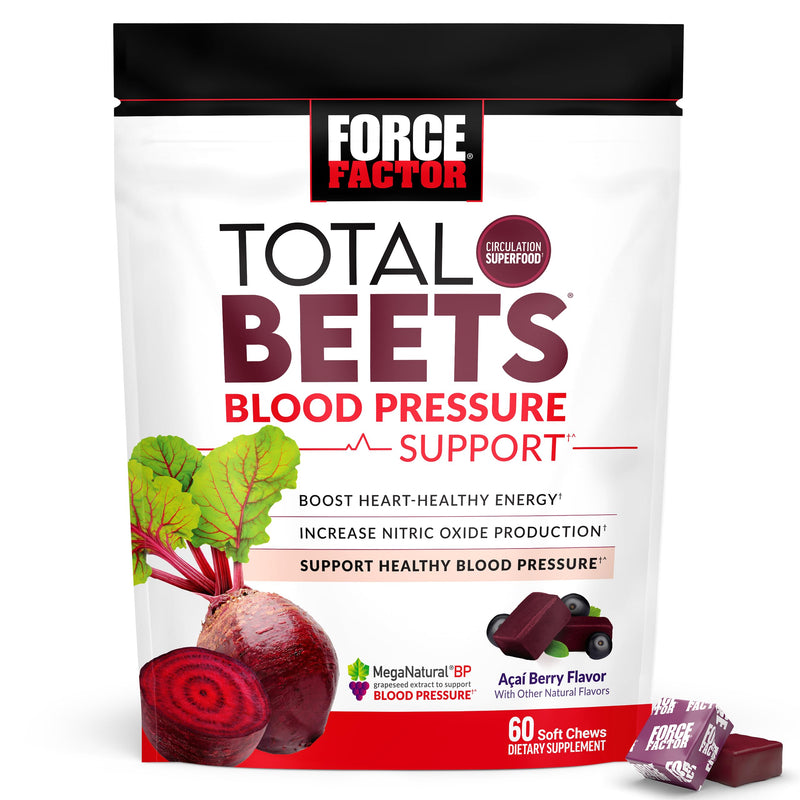 Force Factor Total Beets Blood Pressure Support Nitric Oxide Supplement