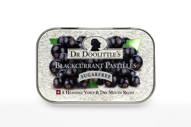 [Australia] - Dr. Doolittle‚Äôs Sugar Free Soft Fruit Pastilles for Voice and Throat, Blackcurrant Flavor, 2.12 Ounce Tin, approximately 25 Count Package Blackcurrant Sugar Free 25 Count (Pack of 1) 