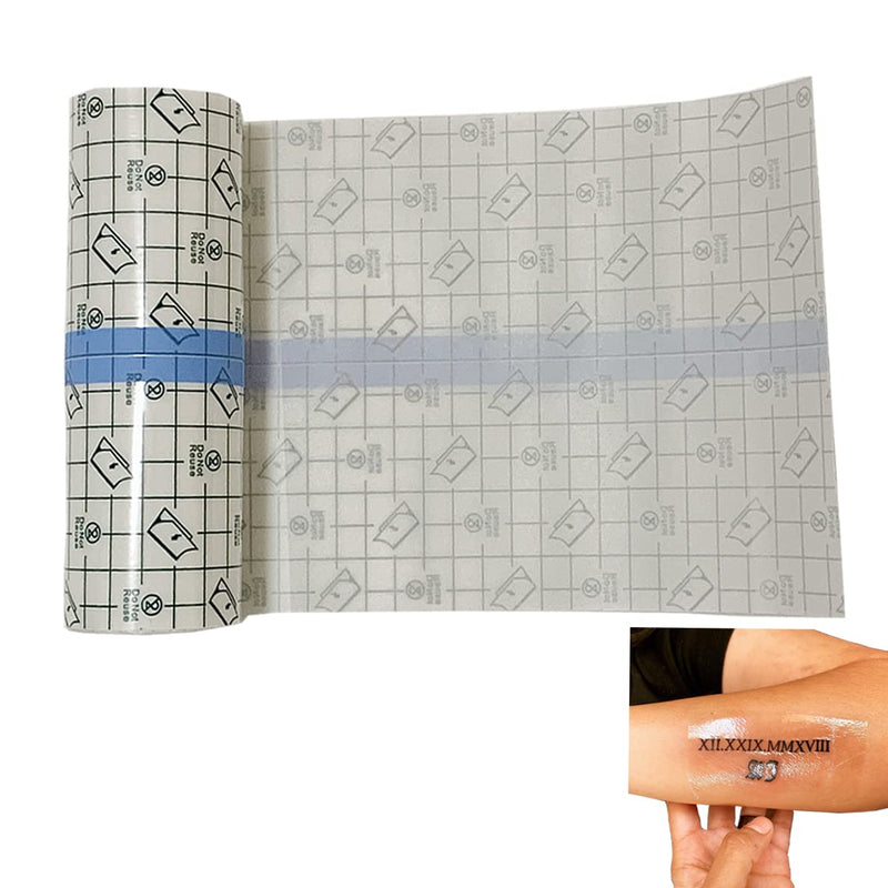[Australia] - Waterproof Tattoo Aftercare Bandage Roll(6 in x11 yd),Tattoo Wound Healing Wrap,Clear Tattoo Film Dressing,Adhesive Patches for Tattoo Ink & Skin Protection,Tattoo Second Skin,Tattoo Cover Up Tape 