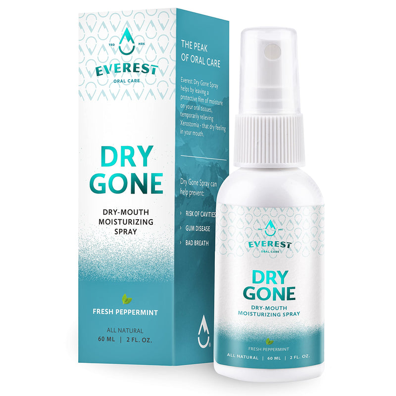 [Australia] - Natural Dry Mouth Moisturizing Spray – Dry Gone Throat Moisturizer Helps Provide Relief from Cotton Mouth with Neem, Peppermint Oil, & Herbal Extracts (2 Fl Oz (Pack of 1)) 2 Fl Oz (Pack of 1) 