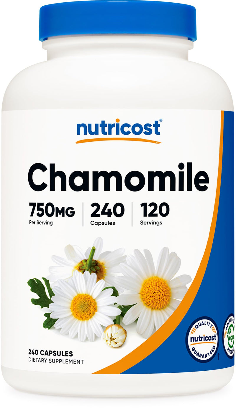 [Australia] - Nutricost Chamomile 750mg, 240 Vegetarian Capsules, 120 Servings - Non-GMO, Gluten Free 