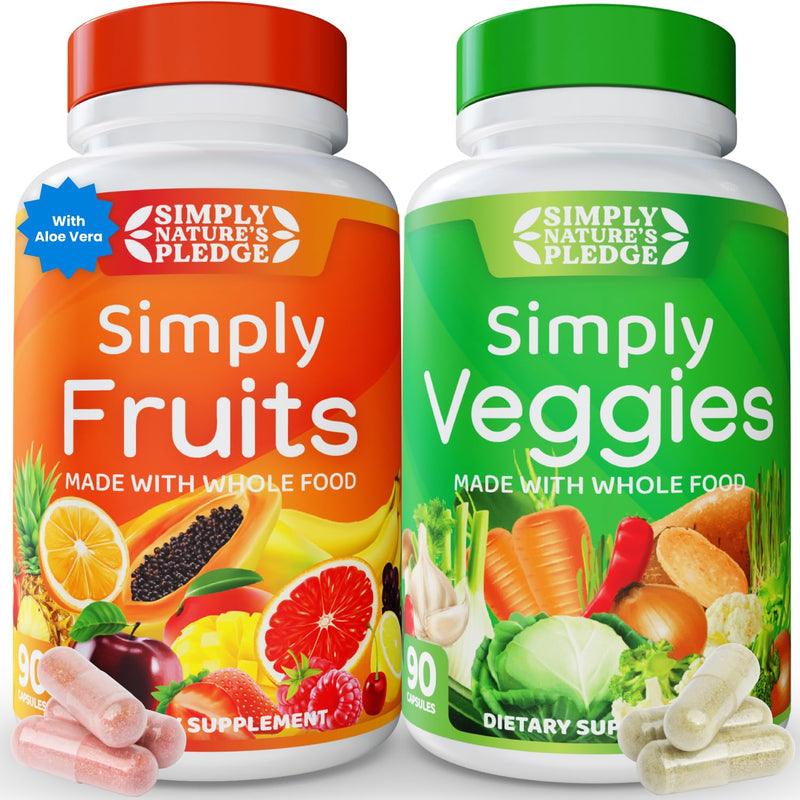 [Australia] - Simply Nature's Pledge - Packed with Over 40 Different Fruits & Vegetables - Made with Whole Food Superfoods - with Aloe Vera ‚Äì 100% Soy Free - 90 Count (Pack of 2) 90 Count (Pack of 2) 