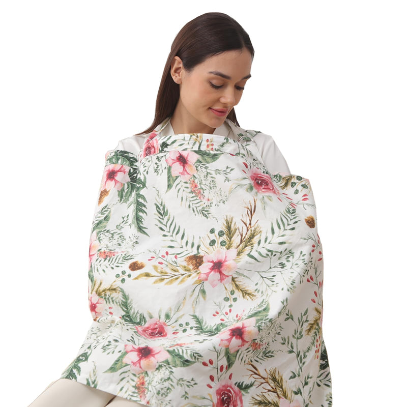 [Australia] - insular Nursing Cover for Breastfeeding, Infant Feeding Cover Breathable Cotton Privacy Breastfeeding Apron, Rose 