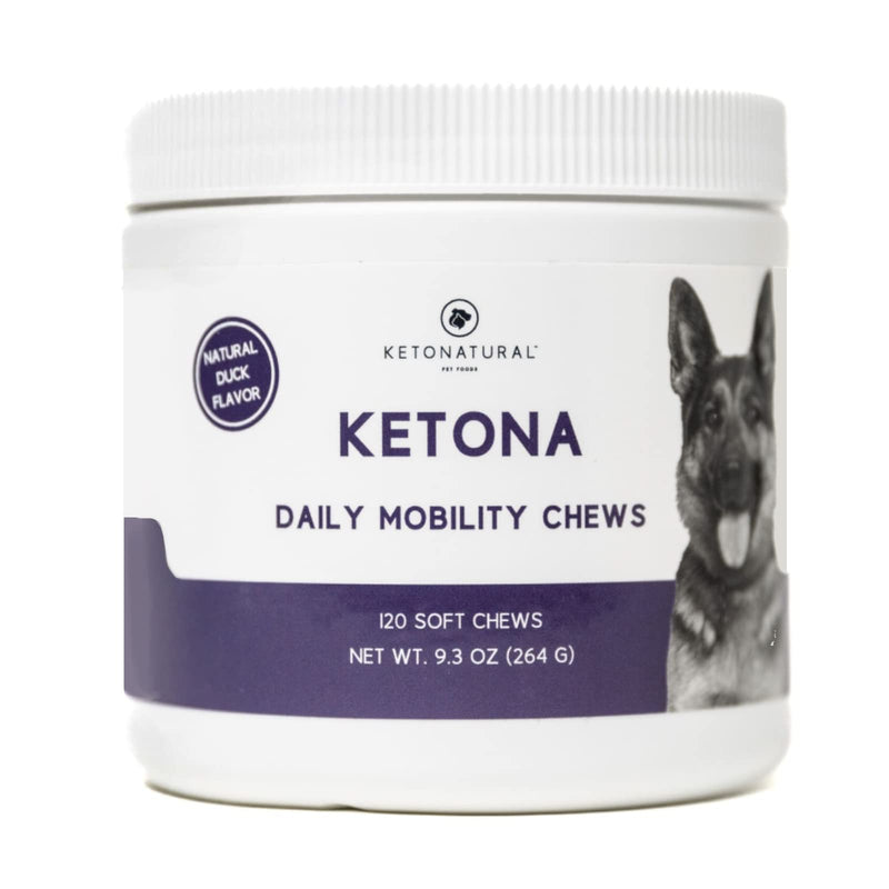 Ketona Daily Mobility Chews for Dogs, Natural Duck Flavor, Healthy Supplements to Lubricate Joints and Promote Healthy Mobility, Natural and Organic Ingredients – 120 Count - PawsPlanet Australia