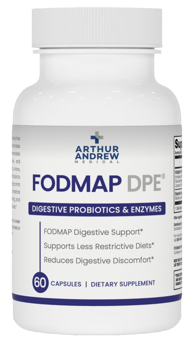 Arthur Andrew Medical, FODMAP DPE, Digestive Enzymes, 60 Capsules | Digestive Enzymes, & Probiotics For FODMAP Intolerance & The Digestion Of Fermentable Foods. Vegan, Non-GMO 1 Count (Pack of 60)