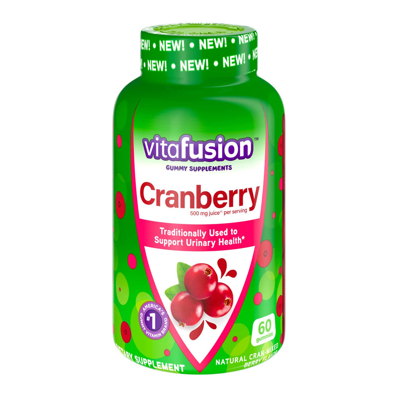 [Australia] - Vitafusion Cranberry Gummies for Women, 500mg Cranberry Juice Concentrate per Serving, 60ct Herbal Supplement 