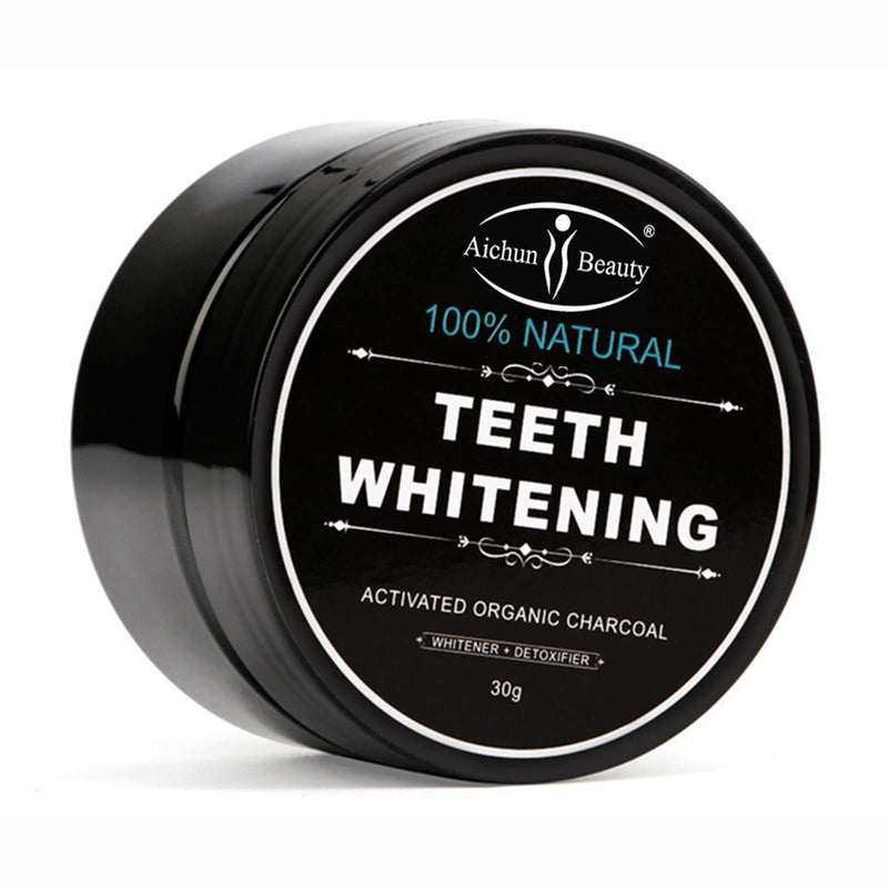 [Australia] - AICHUN BEAUTY Teeth Powder Organic Activated Charcoal Natural Food Grade Freshen Breath Safe On Sensitive Tooth Gum Gently Brush 30G 
