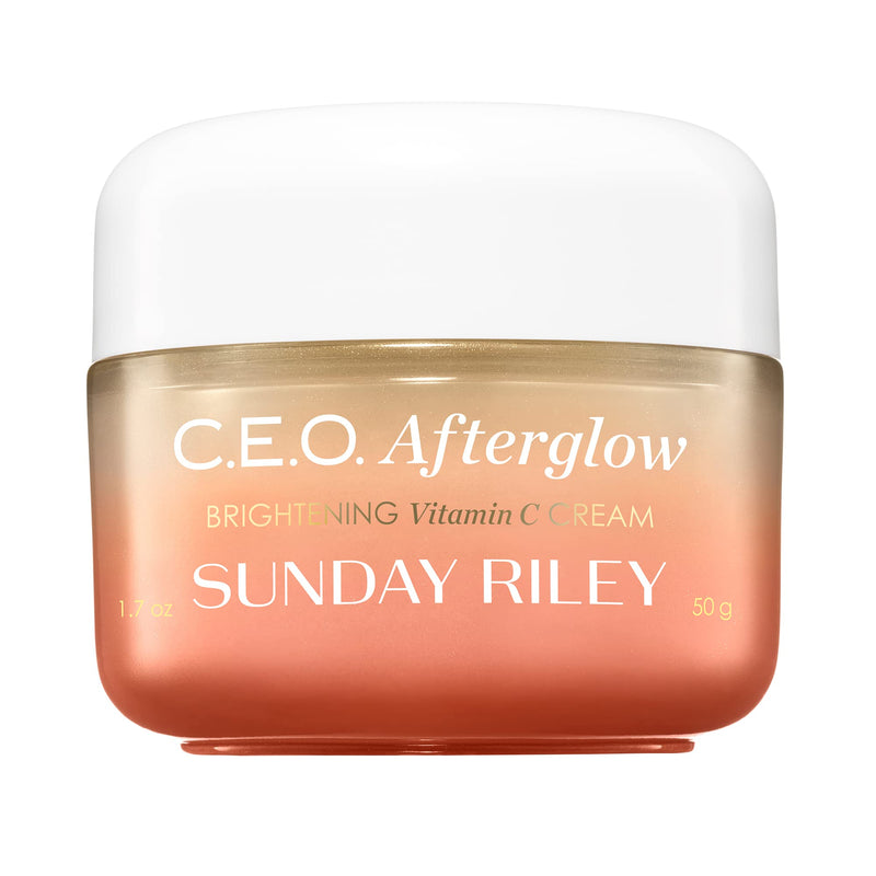 Sunday Riley C.E.O. Afterglow Brightening Vitamin C Cream Face Moisturizer 1.7 Fl Oz (Pack of 1)