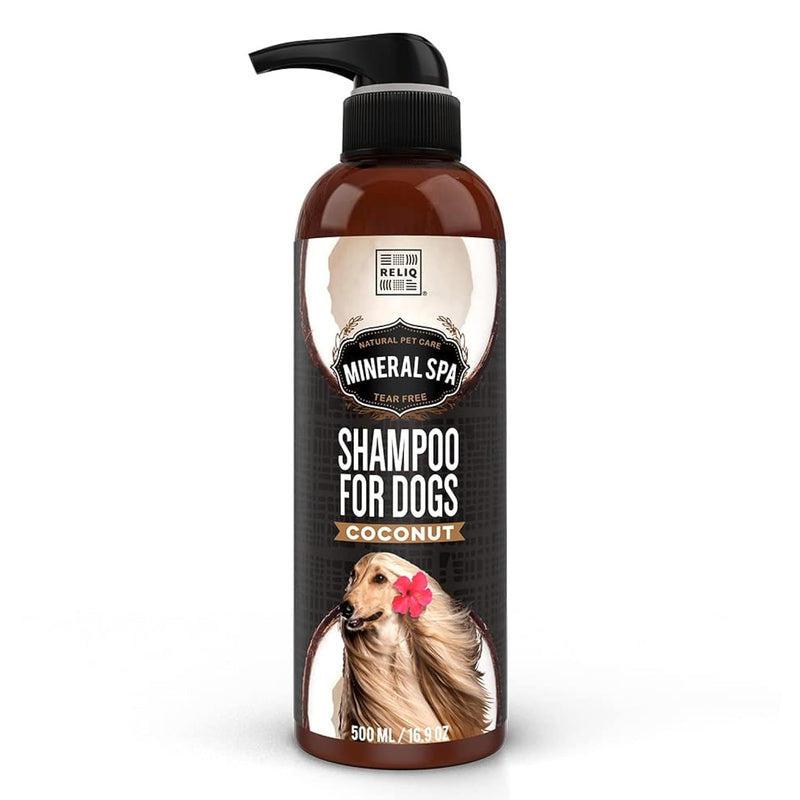 RELIQ Natural Mineral SPA Shampoo Coconut for Dog/Puppy. No soap no Oatmeal Formula. Tear Free and Long Lasting Odor Control. Super Soft and Shiny Coat After wash. - PawsPlanet Australia
