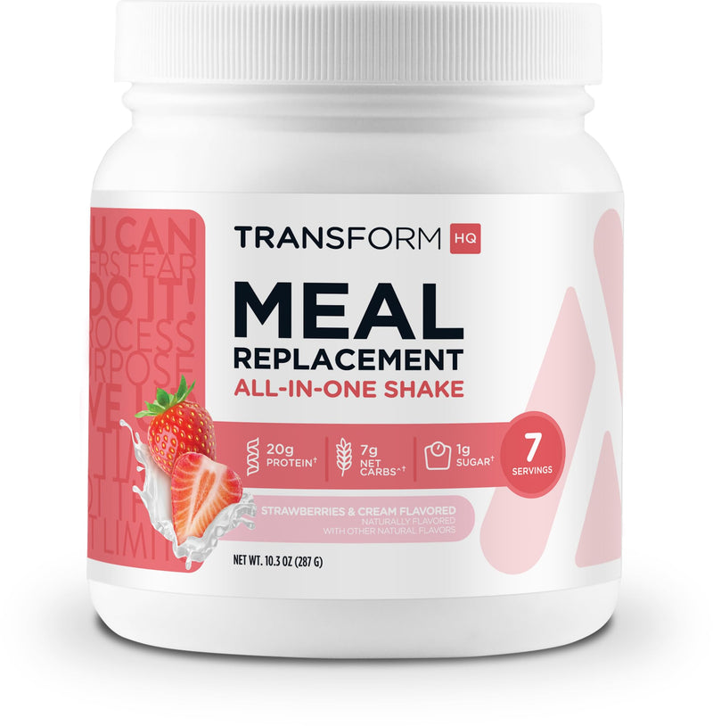 [Australia] - TransformHQ Meal Replacement Shake Powder 7 Servings (Strawberry & Cream) - Gluten Free, Non-GMO Strawberry & Cream 7 Servings (Pack of 1) 