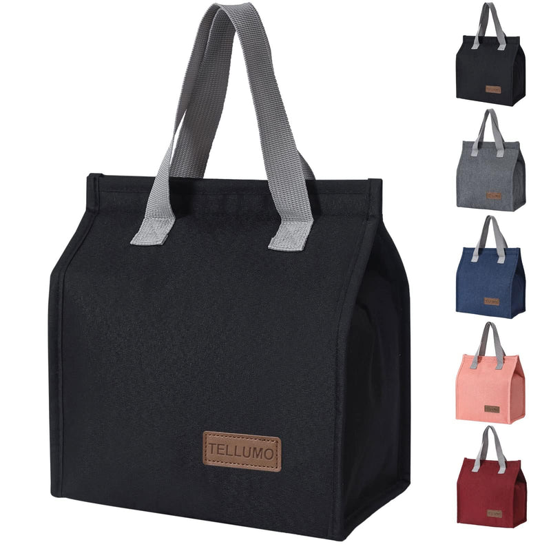 [Australia] - TELLUMO Lunch bag, Insulated Lunch Bag for Women Men Large Lunch Box Container Reusable Leakproof Tote for Office, Work, School, Beach or Travel (Dark) Dark 