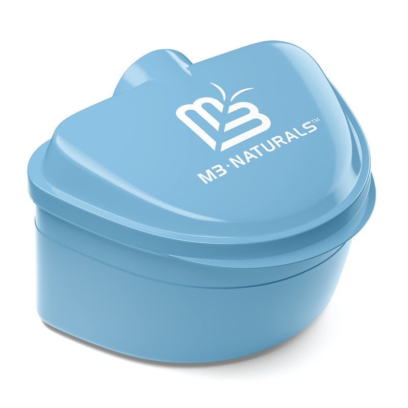 [Australia] - Denture Bath Case and Retainer Case FSA HSA Approved Denture Bath Cup for Invisalign Retainers Mouthguards Dentures Cleaner Kit with Strainer Spill-Free Portable Retainer Cleaner Case by M3 Naturals 