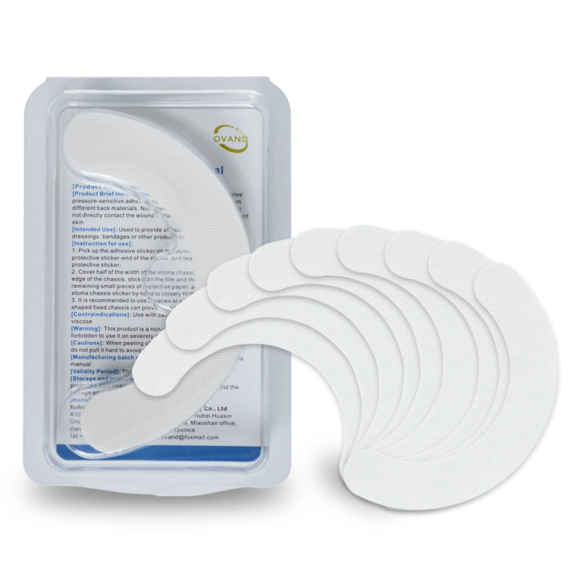 [Australia] - Ostomy Supplies Skin Barrier Strips,Elastic Hydrocolloid Skin Extender Strips for Colostomy Bags,Universal Waterproof Half Rings. (20 Pieces) 20 Pieces 