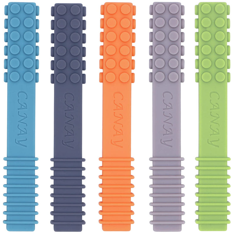 [Australia] - Sensory Chew Stick Toys (5 Pack) - Designed for ADHD, Autism, SPD, Oral Motor Stimulation, Special Needs - Extra Tough Sensory Oral Motor Chew Tool for Moderate Chewers (Standard - Moderate Chewer) Standard - Moderate Chewer 