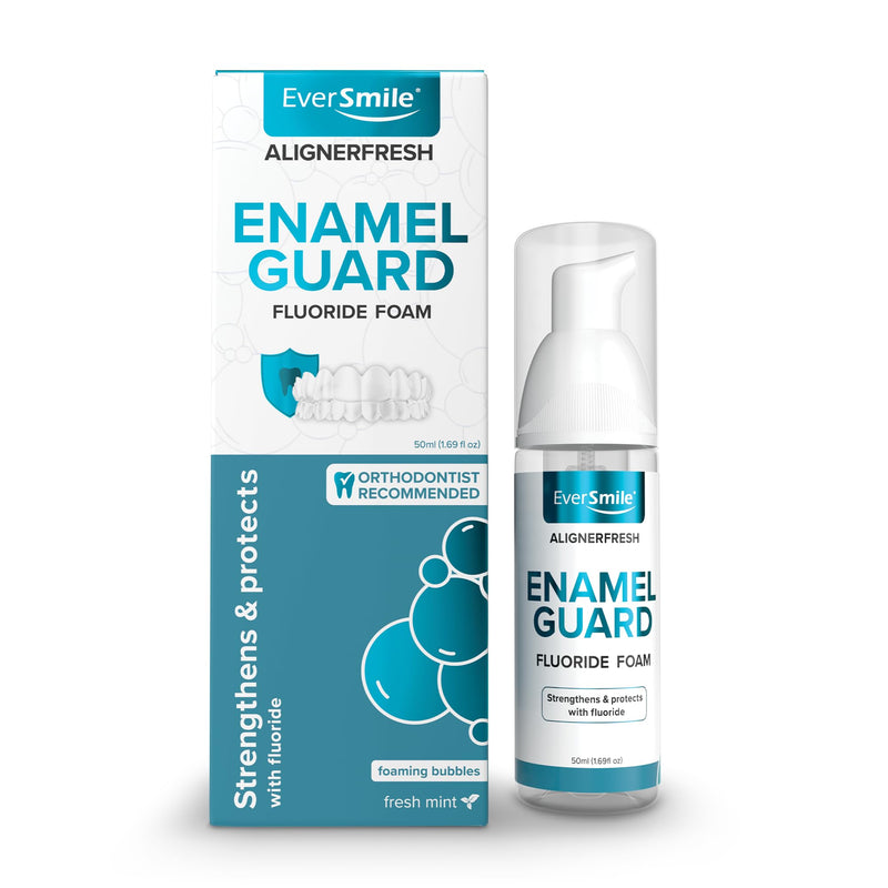 [Australia] - EverSmile AlignerFresh Enamel Guard Fluoride Foam – Aligner & Retainer Cleaner/Whitener with Enamel Protection – Strengthens, Protects & Whitens Teeth, Eliminates Bacteria – Fresh Mint, 1 Pack (50ml) 