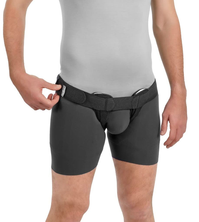 Movibrace Inguinal Groin Hernia Belt Black (Double, Medium) Black (Double)
