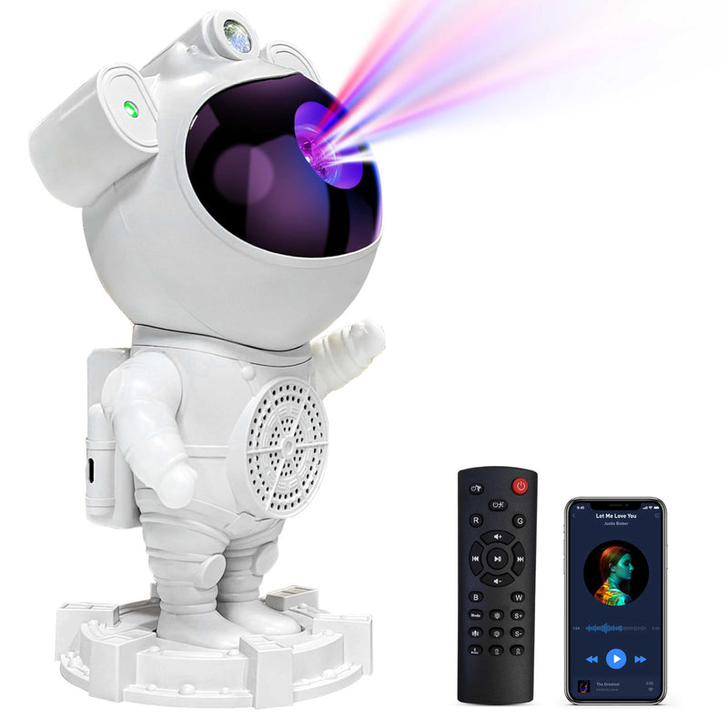 [Australia] - Astronaut Galaxy Projector - Star Projector, Bluetooth Speaker, White Noise, Star and Moon Galaxy Lights for Bedroom with Timer, Nebula Night Light 360° Adjustable with remote, Starry galaxy projector 