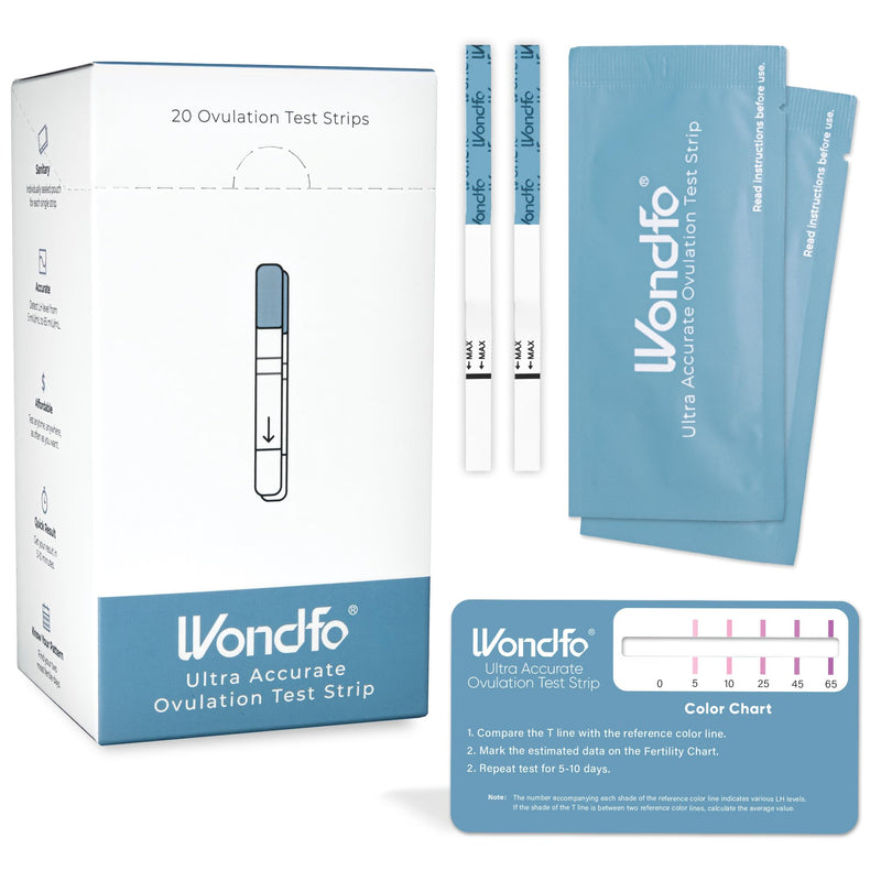 [Australia] - Wondfo Ultra Accurate Ovulation Test Strips -Ovulation Urine Tests with Numerical Result, Fertility Cycle Monitoring- 20 LH Test 