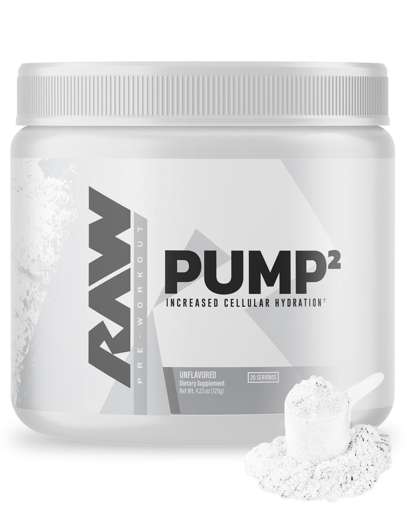 [Australia] - RAW Pump2 Pre Workout | Glycerol Pump Pre Workout Supplement, Pair Pump Supplement for Best Results Or Any Preworkout Powder | Enhanced Hydration and Boost Energy | Unflavored (20 Servings) 