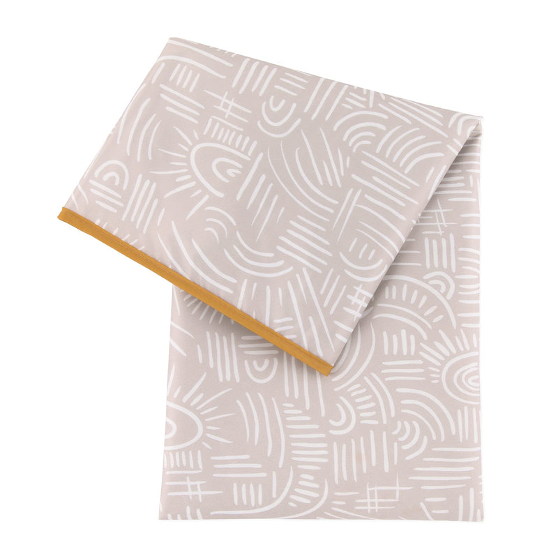 [Australia] - Bumkins Baby Splat Mat for Under High Chair, Babies Toddlers Eating Mess Mat, Waterproof Reusable Cloth for Arts and Crafts, Playtime Mat for Kids, Floors or Tables, Fabric 42inx42in, Desert Boho B2 Wander 