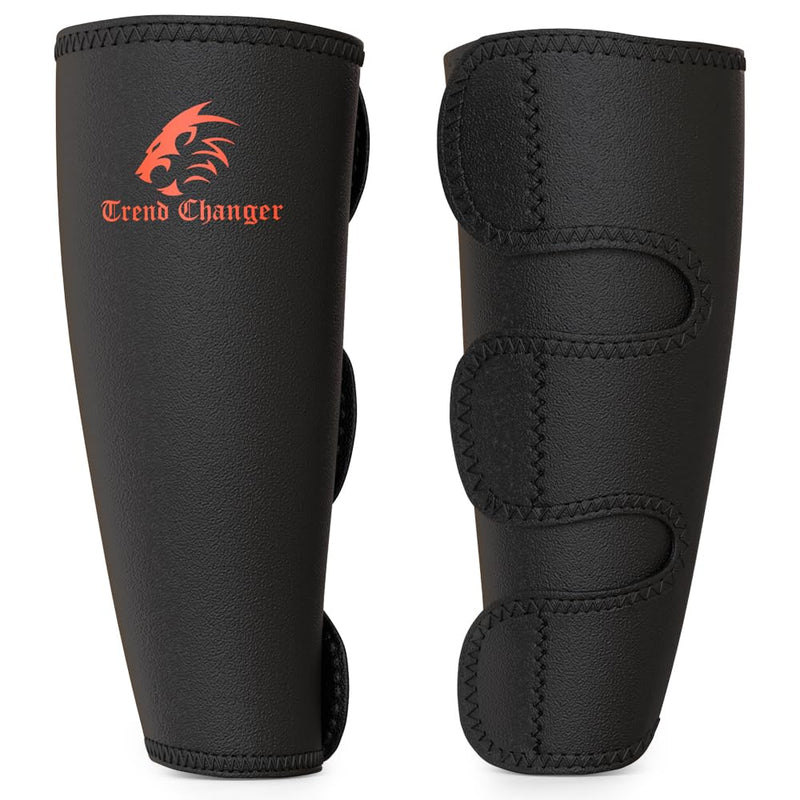 [Australia] - Weightlifting Shin Guards/Calf Support Brace 7mm Thick Neoprene for EasyWear-Deadlift Shin Guards, Box Jump, Crossfit Adjustable Shin Splint Compression Calf Wrap for Men Women (Pair) 7MM (Thick) 