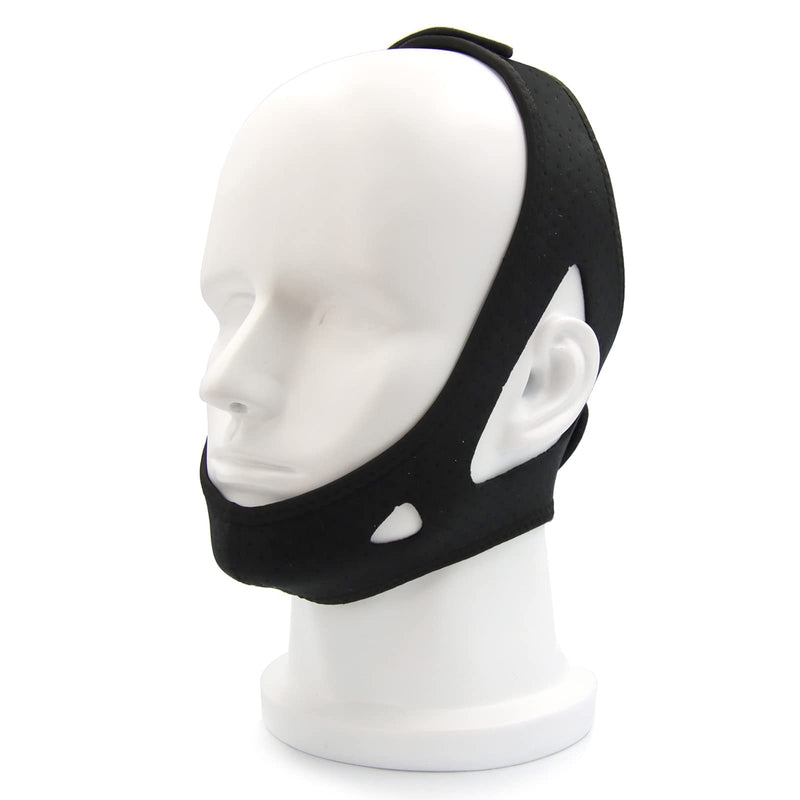 [Australia] - Chin Strap - Chin Strap for Cpap Users, Cpap Chin Strap, Anti Snoring Chin Strap Black 