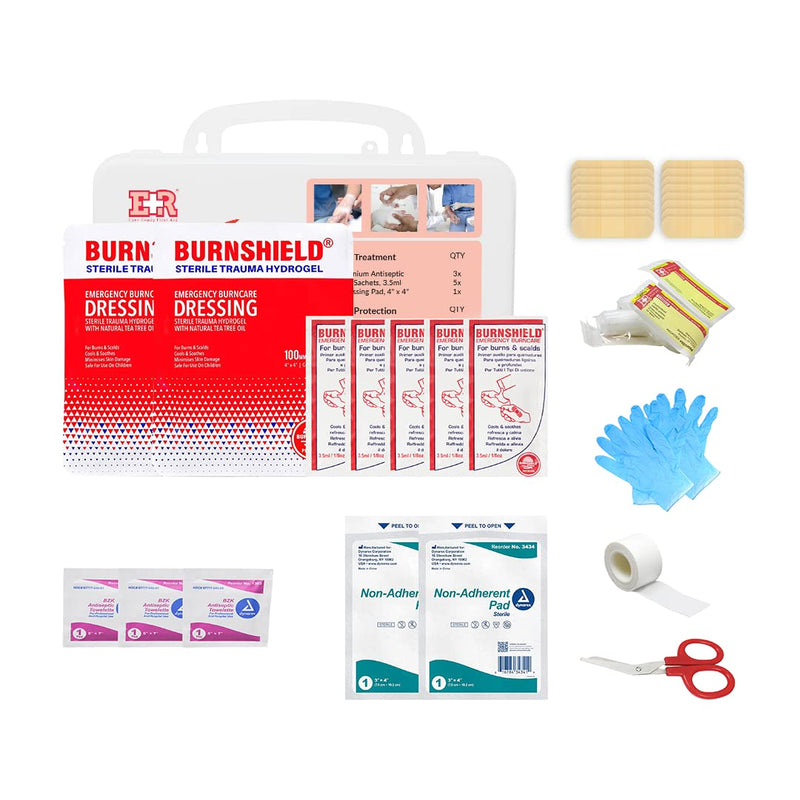 [Australia] - Ever Ready First Aid Basic Burn Kit with Burn Gel & Dressing for Common Burns and Scalds 