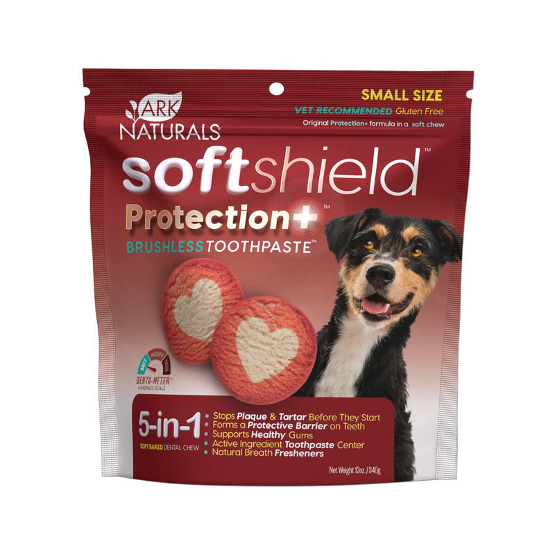 ARK NATURALS Soft Shield Brushless Toothpaste – Small Breeds, 12oz Bag – Soft-Baked Dog Dental Chew with Toothpaste Center – Prevent Plaque & Tartar and Freshen Breath with Dental Chews for Dogs