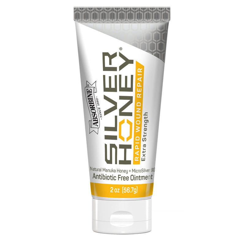 Absorbine Silver Honey Rapid Wound Repair Ointment 2oz Tube, Medical Grade Manuka Honey & MicroSilver BG 2 oz, Single - PawsPlanet Australia