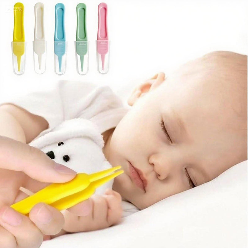 [Australia] - Kids Ear Wax Removal Tweezers, BPA - Free Plastic Infant Ear Cleaning Tool with Protective Case, Color - Coded Baby Ear Care AccessoriesÔºà5 pcs) 