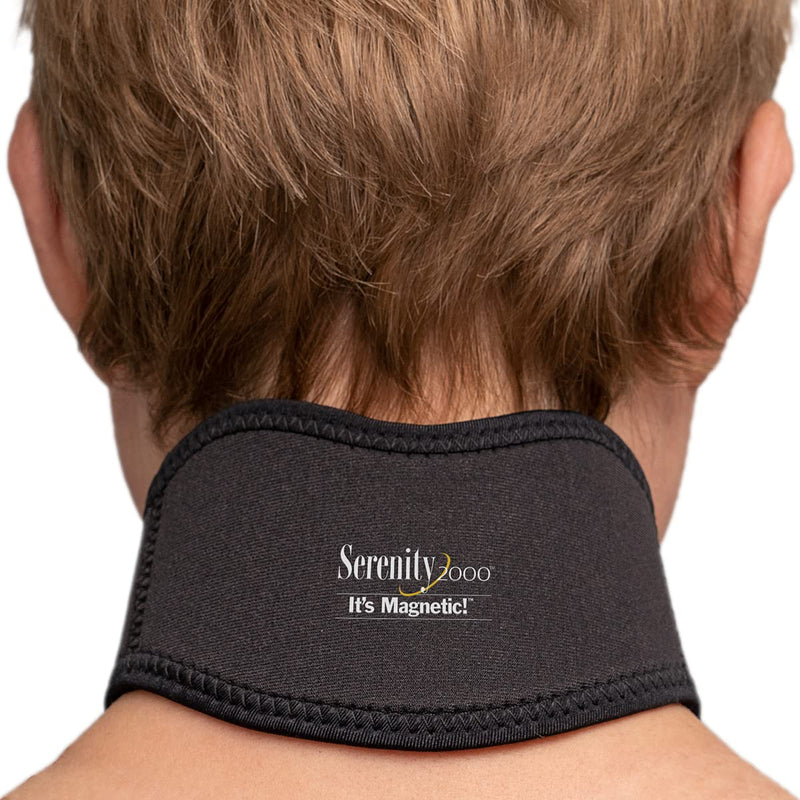 [Australia] - Magnetic Neck Wrap for Neck, Shoulder Pain, Stiffness, Headaches, Anxiety, Stress – Lightweight, Breathable, Neoprene with Adjustable Velcro Strap, Contains 21 Powerful Magnets 