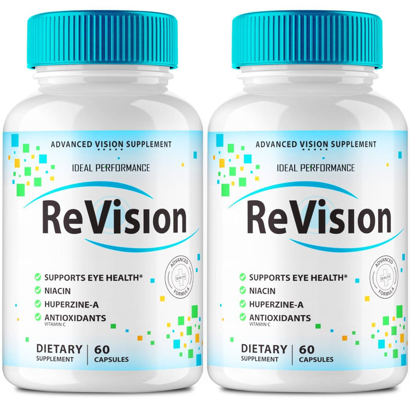 [Australia] - IDEAL PERFORMANCE (2 Pack) Revision Eye Supplement Pills Advanced Vision 2.0 Eye Care Complex Vitamin Capsules Pro (120 Capsules) 